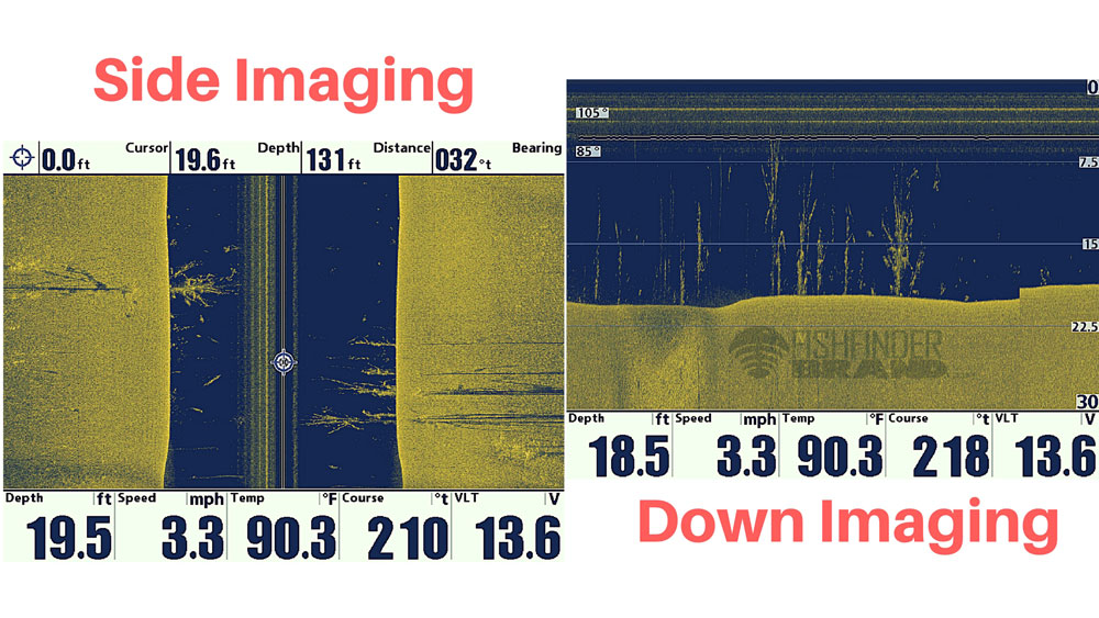 Down-Imaging vs SideScan Imaging