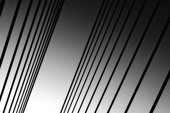An abstract black and white architecture shot