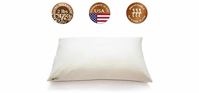 ComfySleep Buckwheat Pillow - Chemical-Free Zippered Buckwheat Pillow