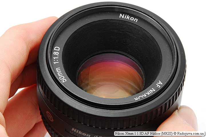 Просветление передней линзы объектива Nikon 50mm 1:1.8D AF Nikkor