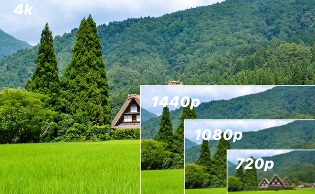 4K vs 1440p vs 1080p vs 720p