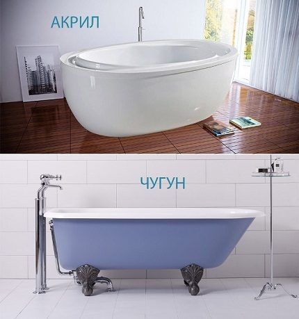 Популярные материалы для ванн