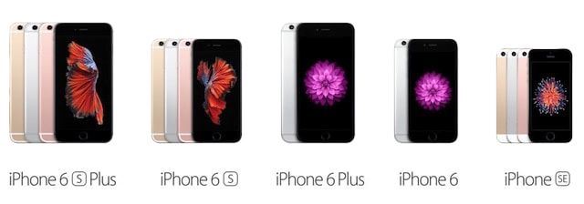 Сравнение iPhone 6, 6+, 6s и 6s+ и SE
