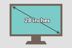28 inches tv