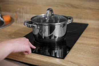 tuching an induction hob while it