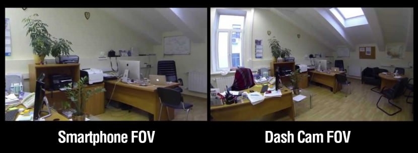 field of view comparison dashcam smartphone