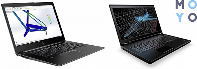 ноутбуки HP Zbook Studio G4 (X5E44AV) и LENOVO ThinkPad P71 (20HK0007RT) — графические станции 