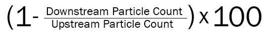filter efficiency equation of HEPA filter