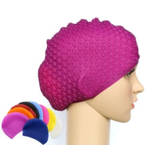 long hair swim cap