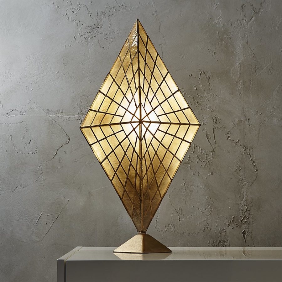 Solace capiz table lamp by CB2